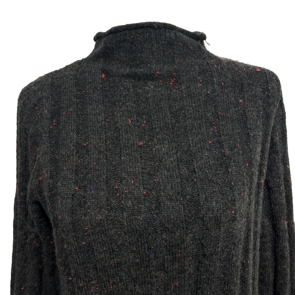 Madewell Coal Gray DONEGAL Rolled Mock Neck Wool Blend Sweater Dress. Small - Picture 4 of 9